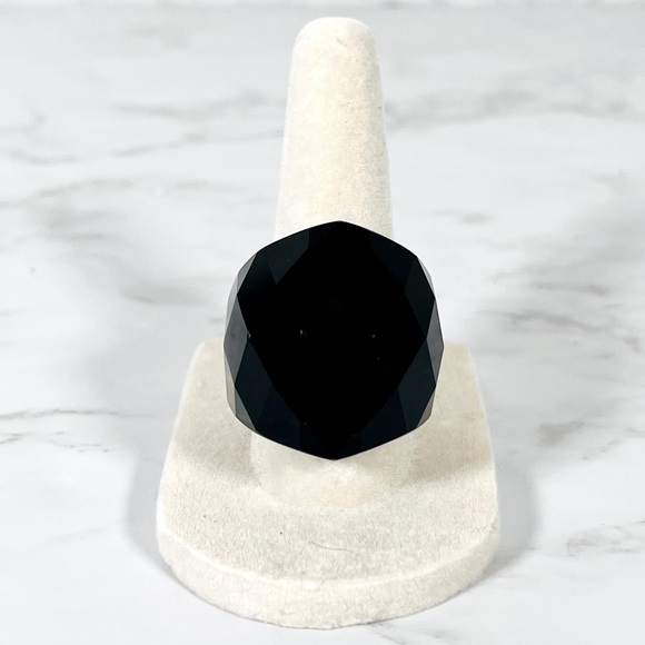 Source Unknown Jewelry - Black Faceted Statement Ring